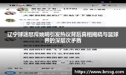辽宁球迷怒斥姚明引发热议背后真相揭晓与篮球界的深层次矛盾